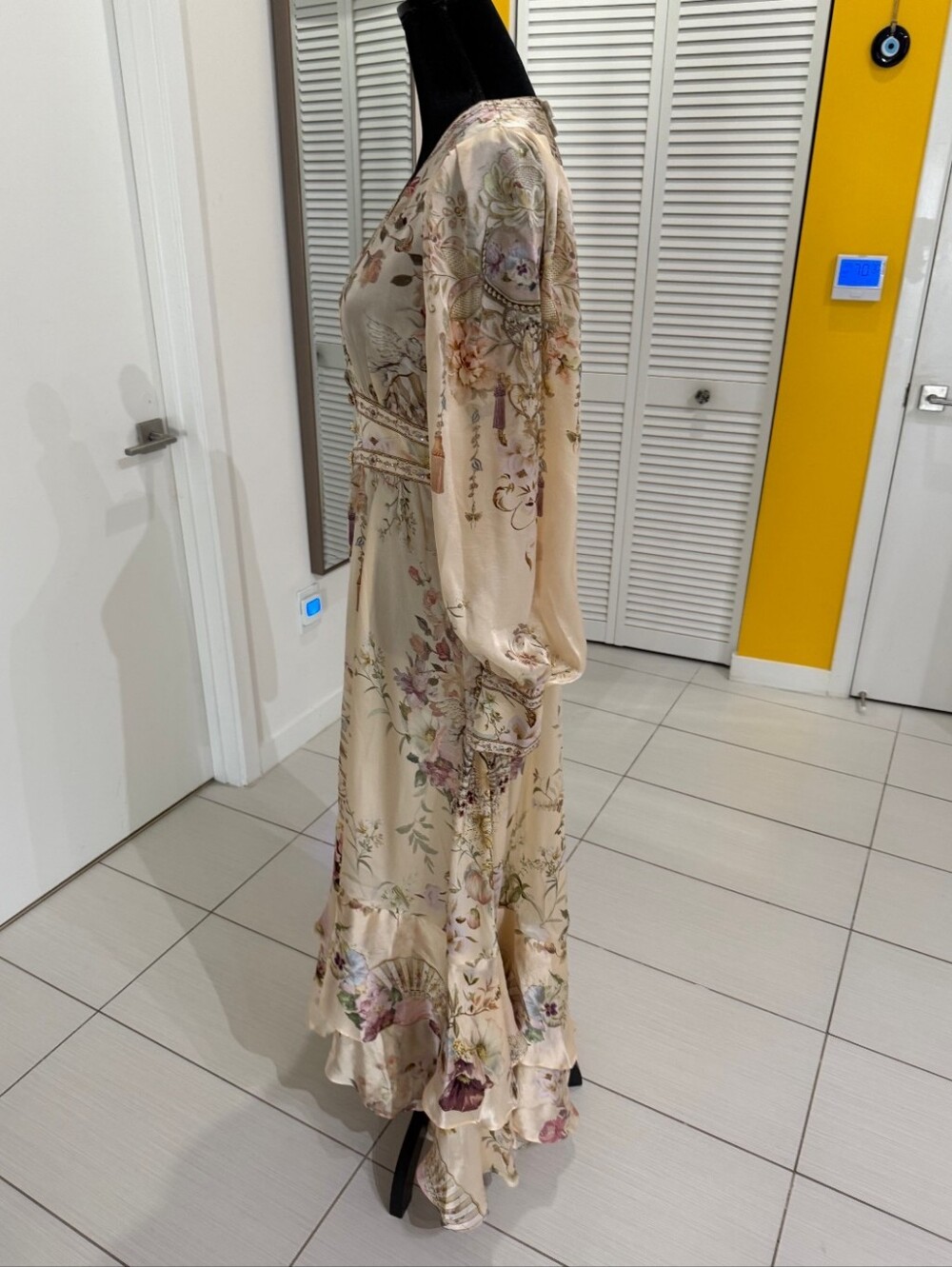 Camilla Cream Floral V-Neck Maxi Dress - Picture 2 of 3